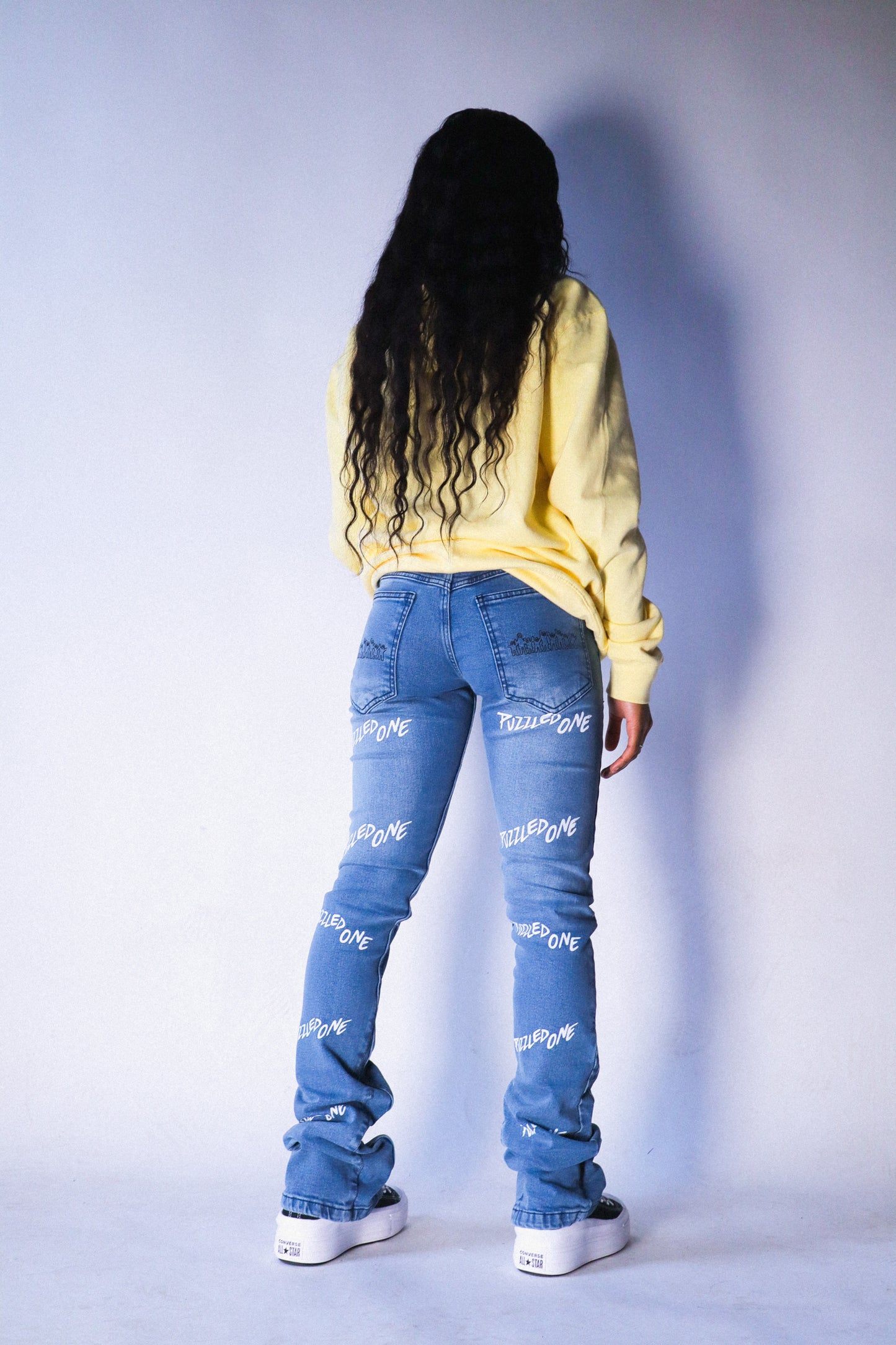 LOGO ALL OVER DENIM