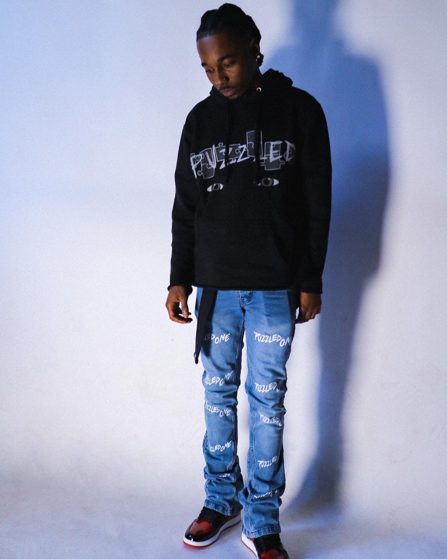 LOGO ALL OVER DENIM